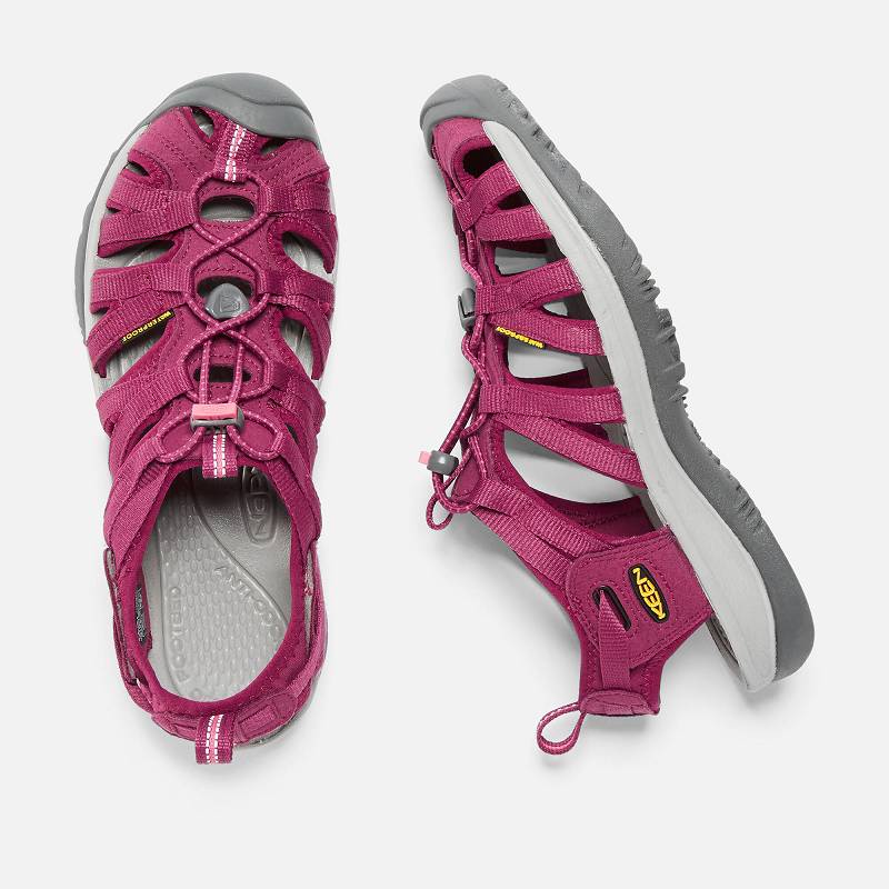 Keen Whisper Trekkingsandalen Damen DE-45173 Beet Red/Honeysuckle - Keen Damenschuhe Rosa